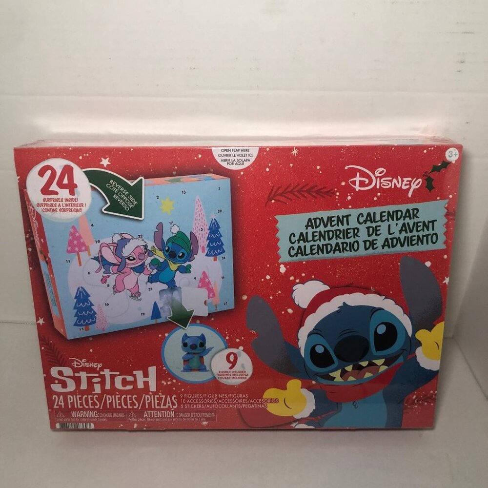 Disney Stitch ~ Advent Calendar ~ 24 Surprises Inside ~ Brand New! Christmas